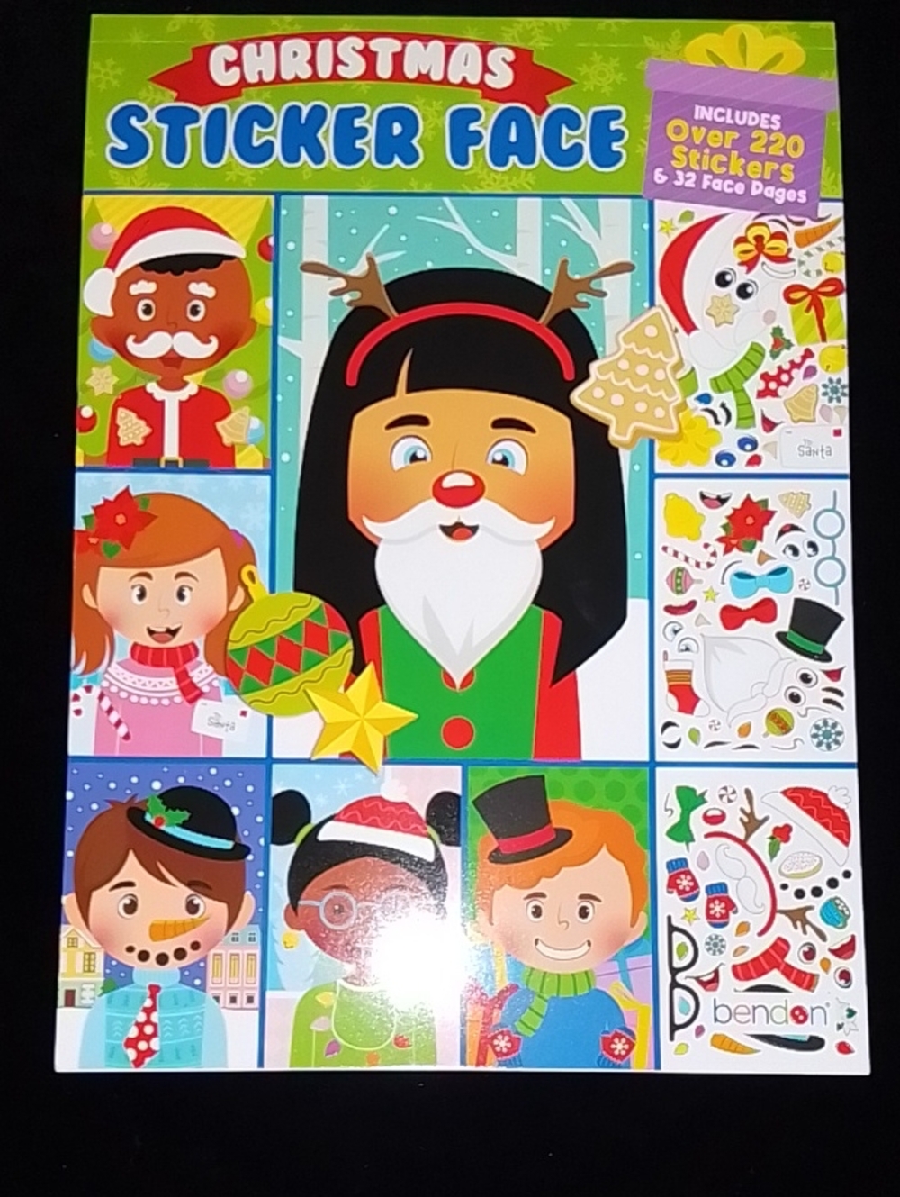 Christmas Sticker Face Activity Book for Kids - Multi-Color